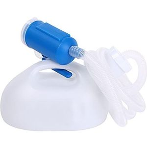 Plastic draagbare plasflessen, Urinoirs for mannen, lekvrij, 2000 ml, draagbare mobiele urine, flessenbedpan(White)
