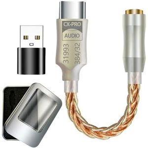 Msank CX31993 HiFi Type C Naar 3.5mm Hoofdtelefoonversterker Audio-Decoder met USB-Adapter B