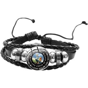 Naar mijn zoon Patroon Zwarte Armband Art Foto Dome Glas Lederen Armbanden Multilayer Handgemaakte Voor Kids Vaderlijke Liefde Gift Sieraden, 20mm, Glas