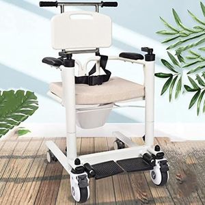 Stalen Transportrolstoel, Multifunctionele Bejaarde Gehandicapte Volledige Lichaamspatiënt Transfer Lifter, Draagbare 3 in 1 Badkamerrolstoel, voor Gehandicapte Bejaarden