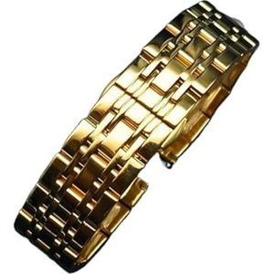 Horlogebanden Horlogebanden Solid Metal Watchabnds Armband Zilver Zwart Rose Goud Heren Dames Roestvrij Stalen Horlogeband StrapReplacement Strap Man vrouw (Color : Silver, Size : 22mm)