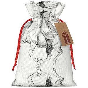 Pegasus Print Trekkoord Gift Bag Kerstfeest Nieuwjaarsdag Snoep Bruiloft Valentijn Gunsten
