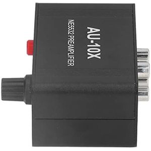 Hoofdtelefoonvoorversterker, Stereo 3,5 Mm Hoofdtelefoon -ingang en -uitgang Zwarte Compacte Hoofdtelefoonversterker voor Thuis