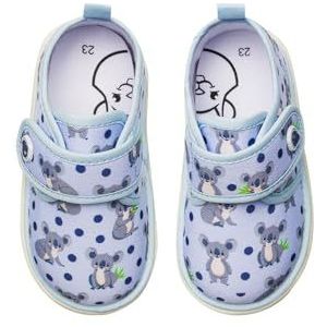 Dedoles Slippers voor Dames, Heren & Kinderen Geheugenfoam Grappige Ontwerpen Eenhoorn Muziek Regenboog Comics Spellen Cadeau, kleur: Blauw, motief: Koala, grootte 22