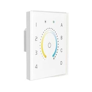Touch-Screen DALI Type 86 Muur DIM CT RGB RGBW Switch Controller Voeding Bus; Toetsenschakelaar LED-licht DALI Dual Groep (EDT2)