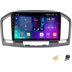 ZARAPLUS Android 14 2 DIN Bluetooth autoradio touchscreen 9 inch voor Opel Insignia/Buick rek met achteruitrijcamera/GPS-navigatie/BT/stuurwielafstandsbediening/multimediaspeler, NF1