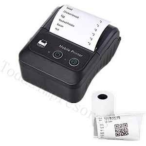 Handheld Inkjet -printer Mini Draagbare Thermische Printer 58mm 2inch Draadloze Bluetooth-Compatibele Printer Ontvangst Maker Mini Factuur Bill Printer Snel afdrukken zonder vertraging