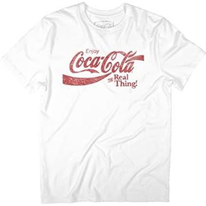 Coca Cola The Real Thing T-shirt voor heren - wit - Medium