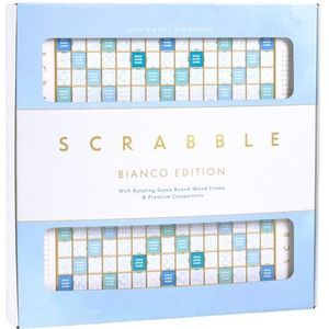 WS Game Company Scrabble Bianco Edition met roterend houten speelbord