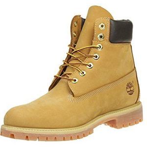 Timberland Premium waterdichte veterlaarzen voor heren, 6 inch, Geel Wheat Nubuck, 46 EU