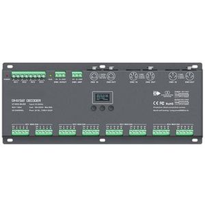 DMX/RDM CV decoder DC12-24V 3A/CH 32 kanalen 96A (32CH) 24 kanalen 72A (24CH) XLR 3-polig, XLR 5-polig, RJ45, groene terminal (kleur: 32 kanalen OLED)