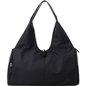 Sporttassen 18 Inch Reistas Voor Dames, Weekendtas Voor Weekender Met Schoenencompartiment Handbagage (Color : Black, Size : 48 * 21 * 25cm)