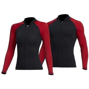 Neopreen wetsuits, wetsuits, duik- en surfpakken, snorkel- en zwemkleding, wetsuits for heren en dames (Color : Red for Ms, Size : XXXL)