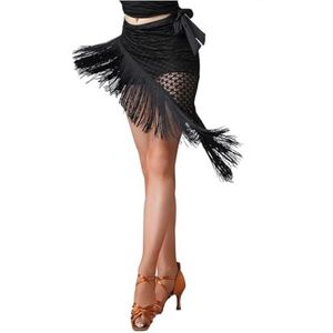 Belly Muntenriem voor dames, Latijnse dans, franjes, wikkelrok, buikdansen, driehoekige riem, kostuumaccessoires, sexy kanten sjaals, 1 kleur, Red