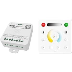 SP630E DC5V-24V All-in-One LED Controller SPI Pixel 5-kanaals RGB RGBW PWM Licht WS2811 5050 3528 FCOB 2.4G afstandsbediening (SP630E en RC2)