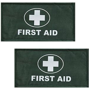 EHBO-hulp medische armband ID-badge groen geel universele grootte mouw, groen Twin Pack