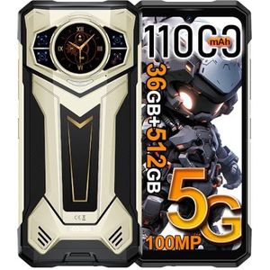 DOOGEE S200 Plus 5G AI Rugged Smartphone, 1,32 inch AMOLED Rear Display, 36 GB + 512 GB/2 TB, 11000 mAh 66 W Android 15 onverwoestbare telefoon, 6,72 inch FHD + 120 Hz, 100 MP + 20 MP nachtzicht, WiFi