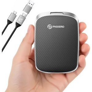 PHIXERO P5plus Portable SSD 256GB zwart