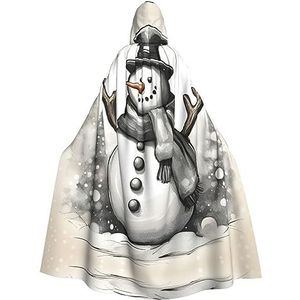 SSIMOO Kerst Sneeuwpop 1 Opvallende Cosplay Kostuum Cape Voor Vrouwen - Unisex Vampier Mantel Voor Halloween.