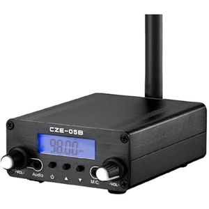 FM-zender 0,5 W, 76 MHz ~ 108 MHz, AUX + MIC, stereo-radiozender met LCD-display