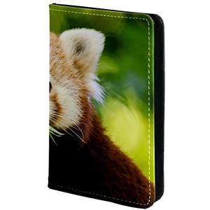 Paspoorthouder Paspoort Cover Dier Rood Panda Paspoort Portemonnee Reizen Essentials, Meerkleurig, 11.5x16.5cm/4.5x6.5 in