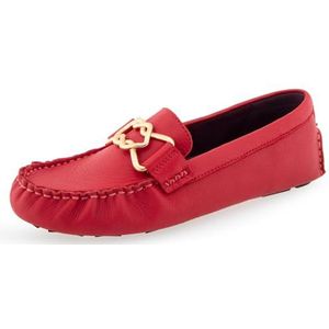 Aerosoles Gaby Loafer voor dames, plat, racen rood leer, 3,5 UK, Racing Rood Leer, 36.5 EU