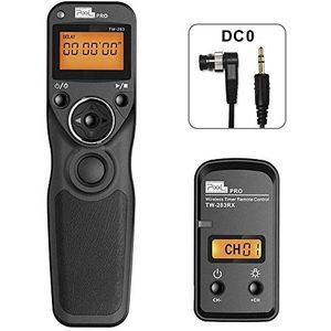 PIXEL TW-283 DC0 Draadloze afstandsbediening met timer, compatibel met Nikon D850 D800 D810 D700 D500 D300s D200 D1 D2 D3 D4 D5 D4s N90s F6 F100 F90X
