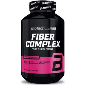 BioTechUSA Fiber Complex | Kauwbare vezeltabletten met inuline | Toegevoegd chroom, 120 tabletten