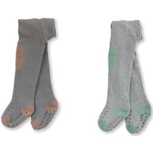 Petinard Label Kruippanty, set van 2 ABS-zool, uniseks, jongens en meisjes, panty met antislip noppen, kruippanty, Meerkleurig, 86