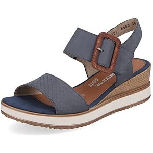 Remonte D6453 Damessandalen met sleehak, Jeans 14, 37 EU
