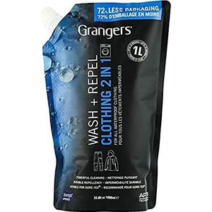Grangers 2 in 1 Wash + Repel kleding 1L, wassen EN waterafstotend maken in 1 wascyclus