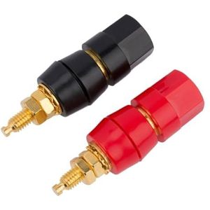 1 Paar 4mm Banaan Versterker Terminal Binding Post Speaker jack Rood Zwart Connector