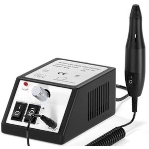 Professionele Nagelschuurmachine Gelpolijstmachine Boorpen Apparaat Elektrische Manicureset Nagelpolijstmachine Freesgereedschap(Black,US)
