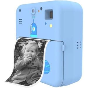 Thermisch Printer Mini Pocket Printer Camera Instant Print Draagbare Thermische Drukmachine Draadloze BT-printer For Fotolabel DIY Handwerk Duidelijk Snel(Blue)