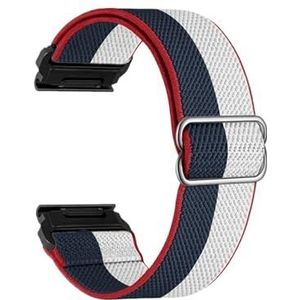 20 22 26mm Elastische Geweven Nylon Loop Strap fit Voor Garmin Fenix 7 7X 6X 6s 6 Pro 5 5s 5X Plus 3HR 945 Epix Gen 2 Enduro Quickfit Band, 20mm Fenix 5s 6s 7s