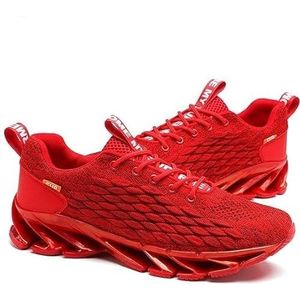 Men's Vault Runners, Men's Slip on Walking Running Shoes Breathable Fashion Sneakers Gym Sports Work Trainers(Red,47)