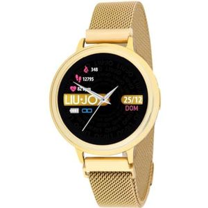 Liu Jo Smartwatch Eye Gold dameshorloge met aluminium behuizing en stalen band, kleur wijzerplaat: LCD, diameter kast: 40 mm, SWLJ056