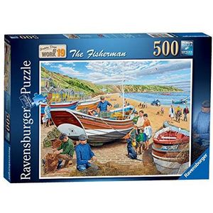 Ravensburger Happy Days at Work No.19 The Fisherman 500-delige puzzel voor volwassenen en kinderen vanaf 10 jaar