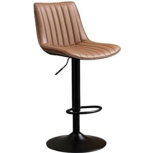 Barkruk Bistrokruk Barkrukken Set Van 2 Eetkamerstoelen, Leren Barkrukken, Verstelbare Tegenhoogte, Barkrukken Met Rugleuning, Draaistoel Barstoelen Keukenstoelen(D)