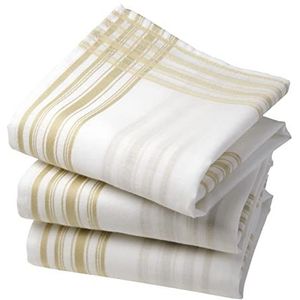 Vivienne et Merlin - Zakdoeken van Franse productie - universele maat 35 cm x 35 cm - 3 eenheden - 100% katoen, Natuur