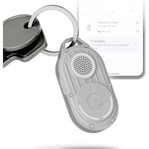 Rolling Square AirNotch Pro - Bluetooth Tracker-tag alleen compatibel met Android Google Find Hub - Tracker-sleutelhanger, vervangbare batterijen, 360° geluid, Smart Tag Glow-in-the-Dark, waterdichte