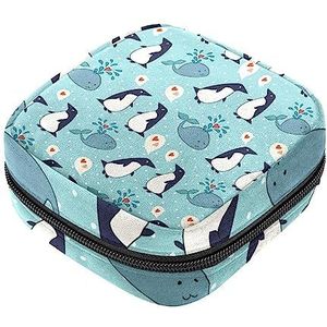 Maandverband Opbergtas, Vrouwelijke Product Pouches Draagbare Periode Kit Tas voor Meisjes Vrouwen Dames, Meerkleurig, 4.7x6.6x6.6 in/12x17x17 cm