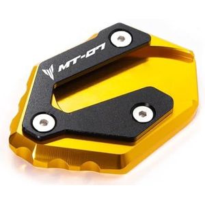 Compatibel zijn met MT07 MT 07 MT-07 2014-2020 2021 2022 2023 motorfiets CNC zijstandaard vergroten verlenging standaard Yamaha accessoires motor ( Color : MT07 yellow )