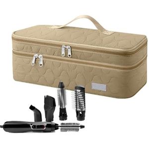 Nbhuiakl Hair Tool Reistas | Haardroger Case Organizer | Föhn Carrier met Dubbellaags | Haarstijltang Organisatietas | Haarkruller Draagtas voor reizen, Kaki, Refer to, Unisex