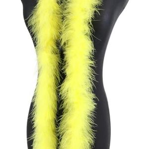2 Meter Pluizige Veer Boa 18G Struisvogel Verenkleed Lint voor Ambachten Kleding Jurk Decoratie Dans Rekwisieten-Geel