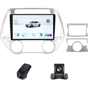 Carplay autoradio 2 Din geldt voor Hyundai i20 PB 2012-2014 met Android Auto Bluetooth 9 inch touchscreen autoradio met FM-radio/GPS stuurwielbediening + achteruitrijcamera(X2)