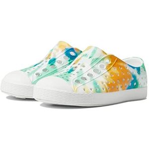 Native Shoes Jefferson waterschoen voor dames, Witte schelp wit schaal oranje tie-dye, 1 Little Kid