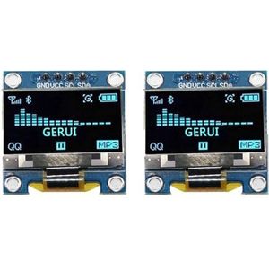 2 stuks 1,3 inch IIC I2C serieel 128x64 SSH1106 OLED LCD-display LCD-module voor Arduino AVR PIC STM32 - blauwe lettertype