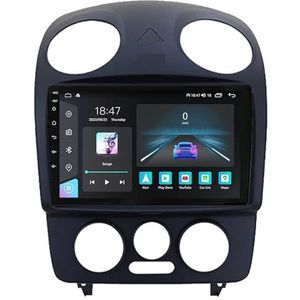 Android 14 GPS Navigation Stereo voor VW Volkswagen Beetle 2000-2012 9 Inch 2 Din Car Stereo Radio met CarPlay AHD Omgekeerd beeld Bedieningselementen op het stuur Bluetooth(B,A1 1G+32G)