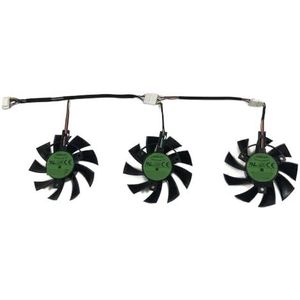 3 stuks/set PLA08015S12HH, T128015SU, grafische kaartventilator GPU-koeler voor ASUS TUF3 RX 5700 XT 8G OC voor TUF GTX 1660 voor GAMING X3(T128015SU)